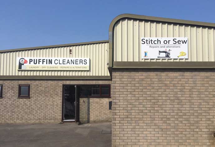 Location of Stitch or Sew is next to Puffin Cleaners